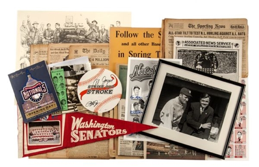 1930s-1960s Washington Senators Memorabilia Collection 